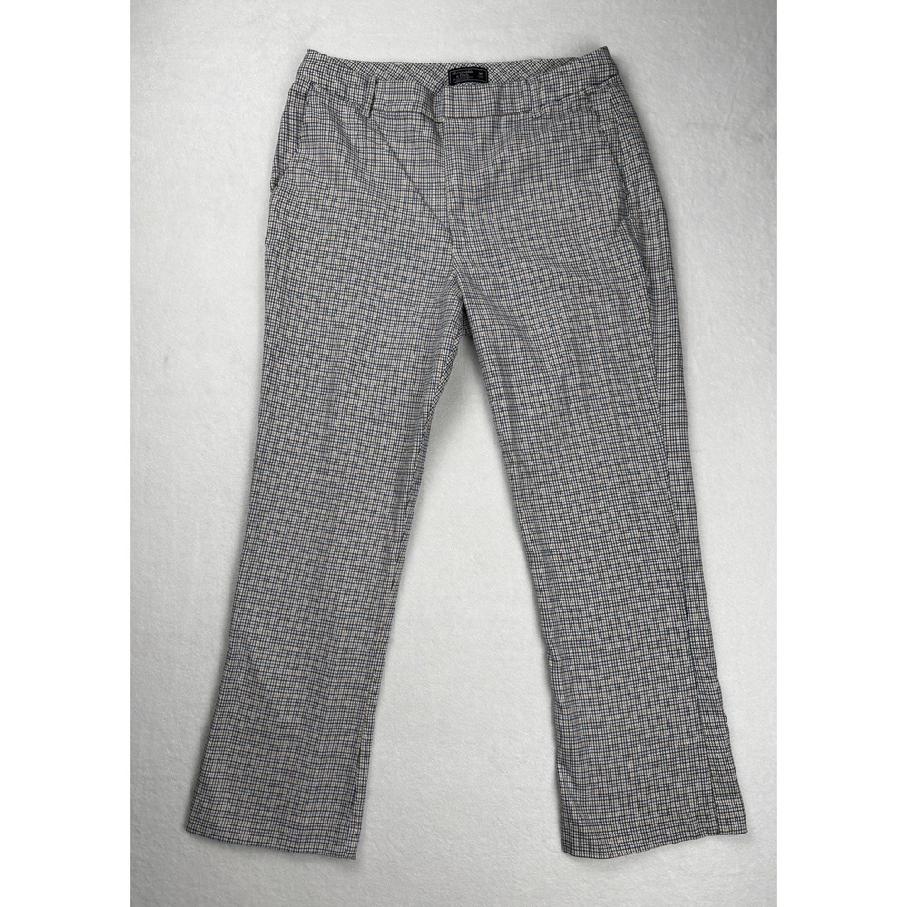 Abercrombie & Fitch Women's Check Ankle Pants Size M Slim Crop 32x26
